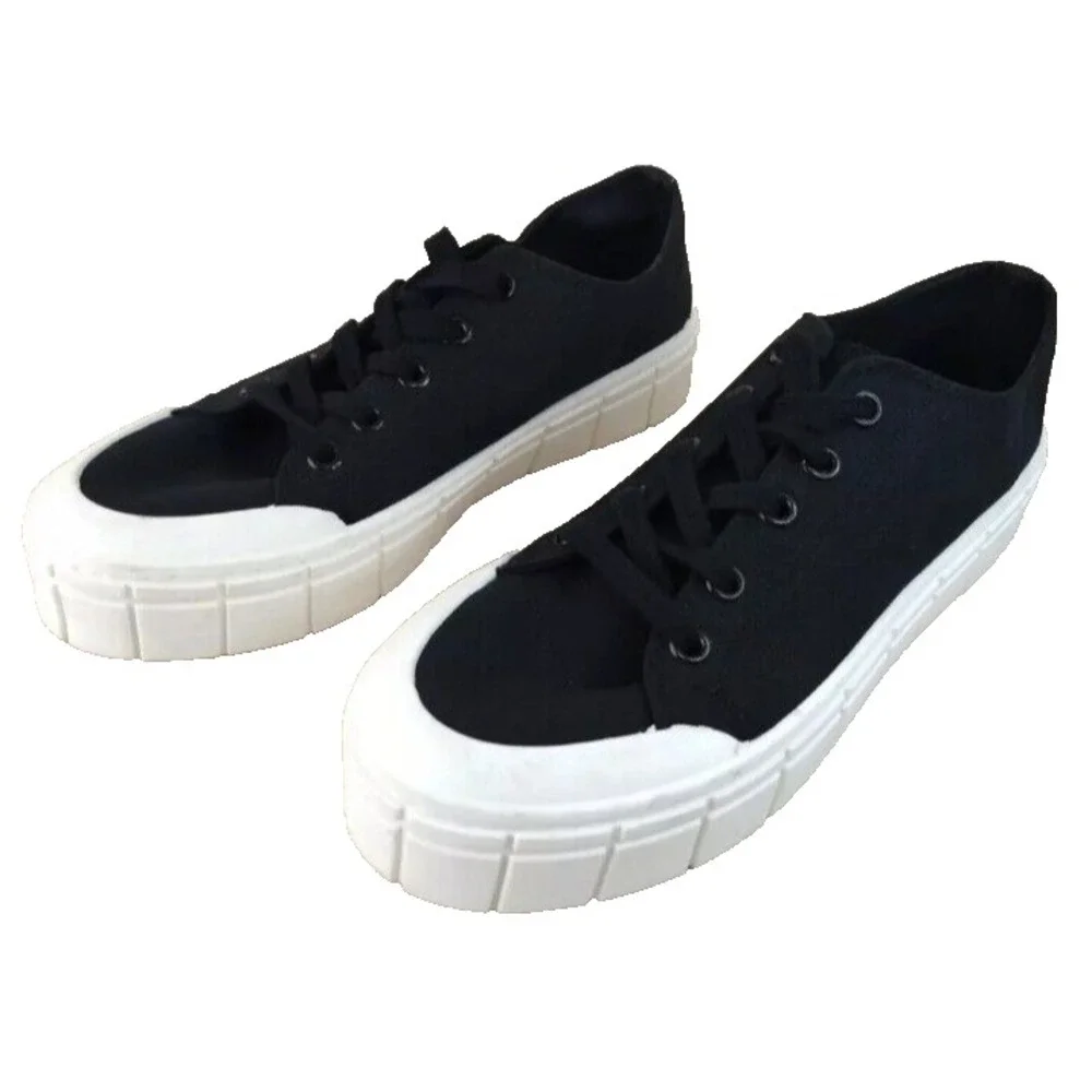 No Boundaries Chunky Lug Low‎ Top Sneakers Women's Size 7 Black Platform Shoes